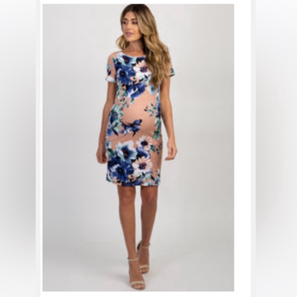 NWOT - Floral Bodycon Maternity Dress